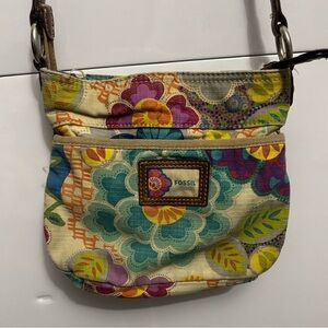 Fossil Women's Colorful Floral Crossbody Bag
